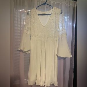 Cute, Small, Boho White Dress